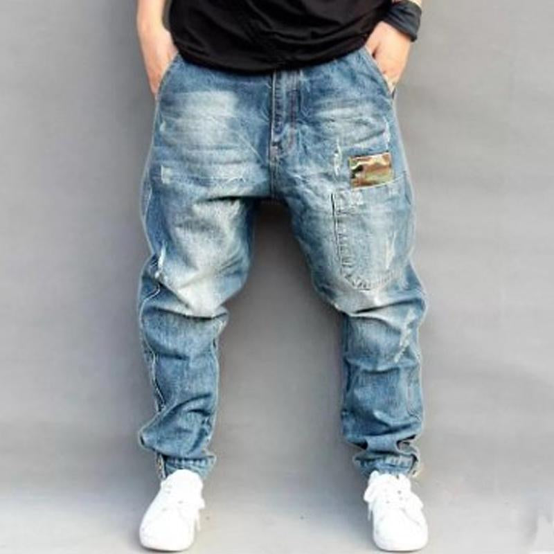 Men's Vintage Loose Multi Pocket Jeans