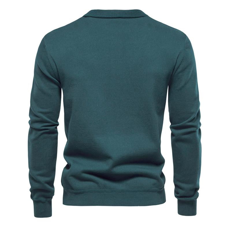 Men's Simple Casual Solid Color Knitted Cardigan