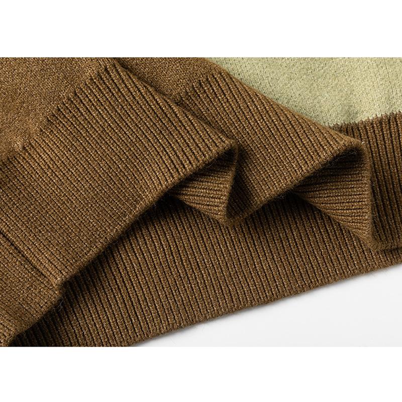 Men's Crew Neck Thickened Knitted Sweater