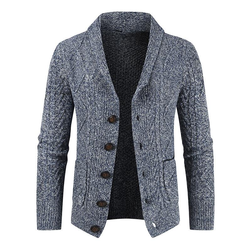 Men's Vintage Jacquard Thick Knit Cardigan