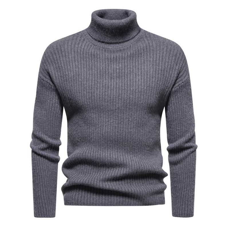 Men's Turtleneck Solid Color Sweater