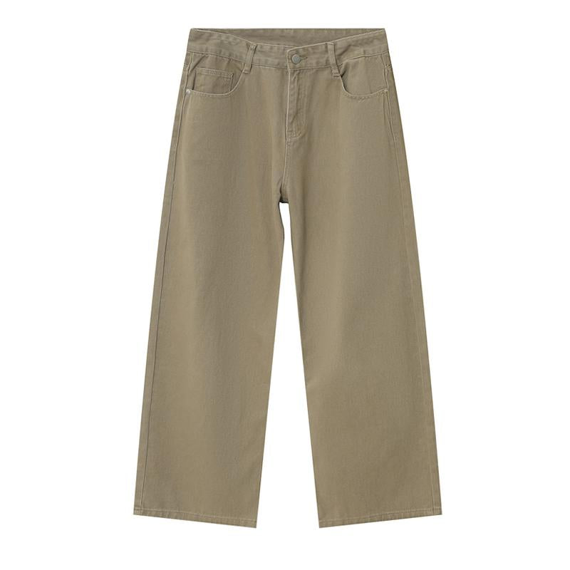 Men's Straight Leg Loose Solid Color Jeans