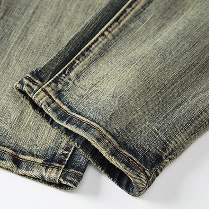 Men's Vintage Distressed Straight Jeans