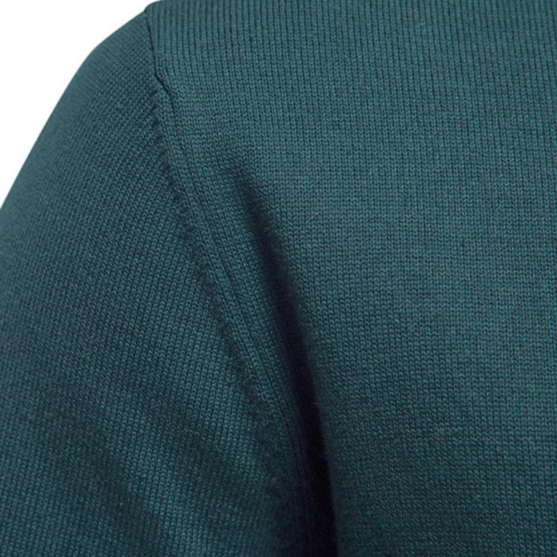 Men's Simple Casual Solid Color Knitted Cardigan