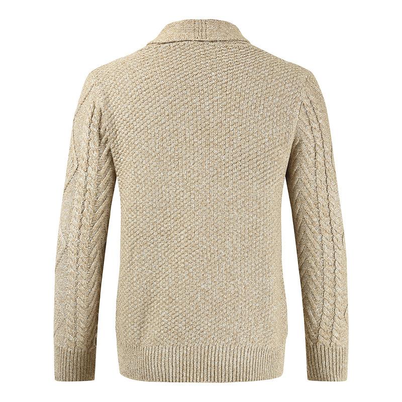 Men's Vintage Jacquard Thick Knit Cardigan