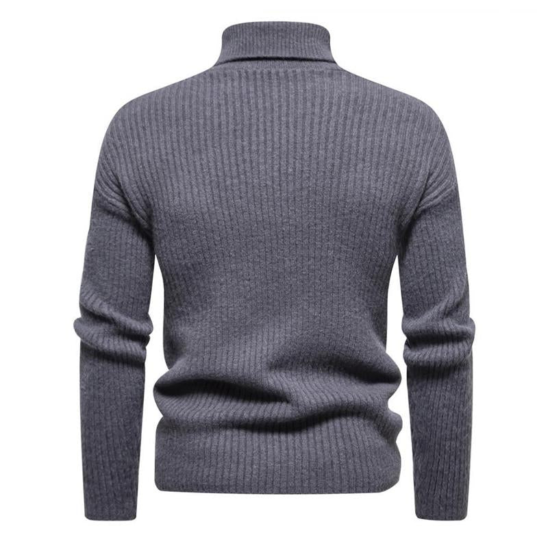 Men's Turtleneck Solid Color Sweater