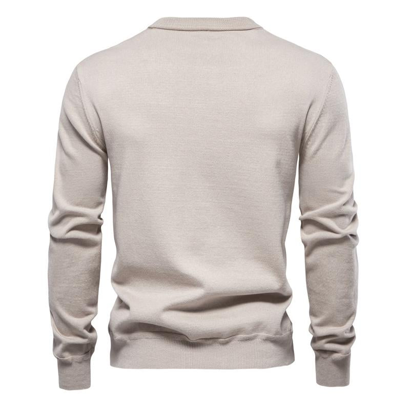 Men's Simple Casual Solid Color Knitted Cardigan