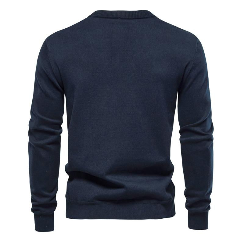 Men's Simple Casual Solid Color Knitted Cardigan