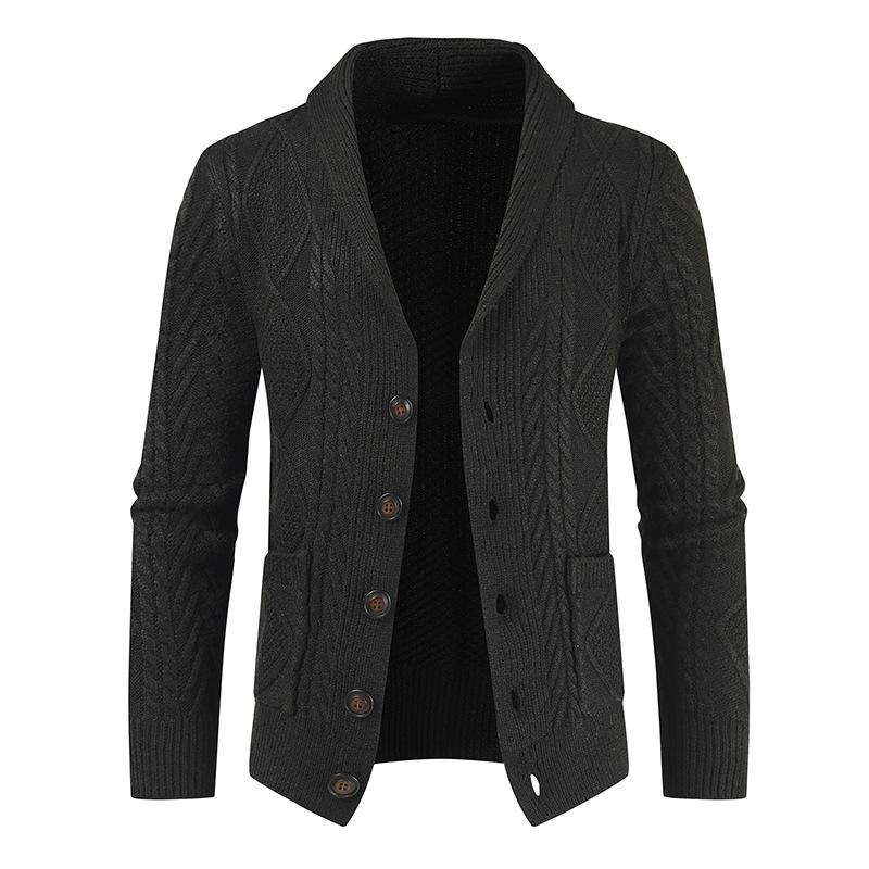 Men's Vintage Jacquard Thick Knit Cardigan