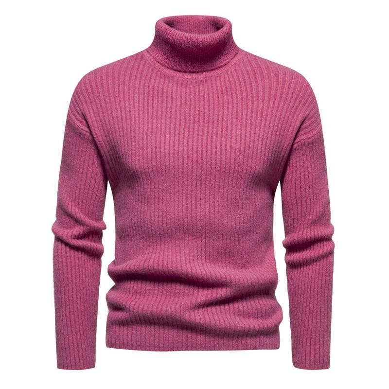 Men's Turtleneck Solid Color Sweater