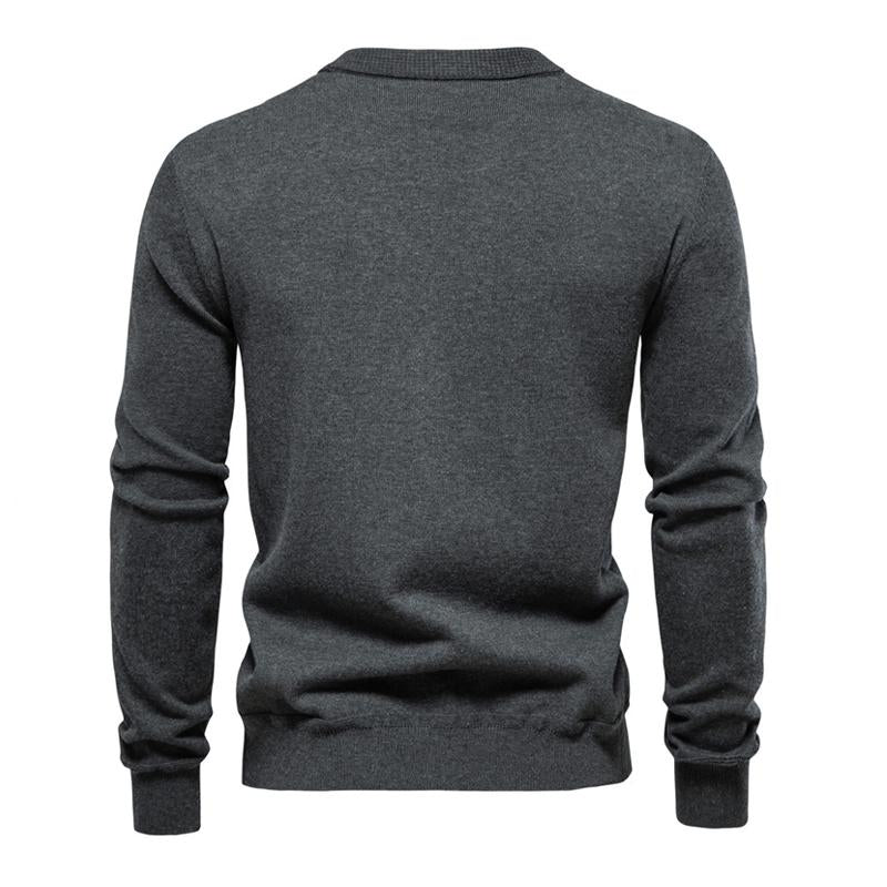 Men's Simple Casual Solid Color Knitted Cardigan