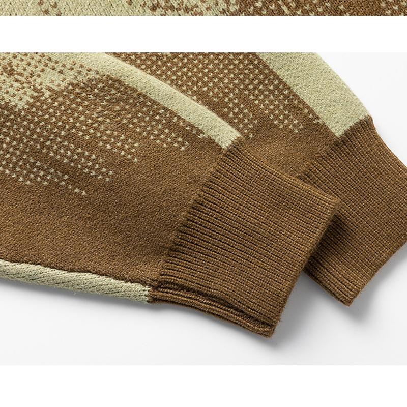 Men's Crew Neck Thickened Knitted Sweater