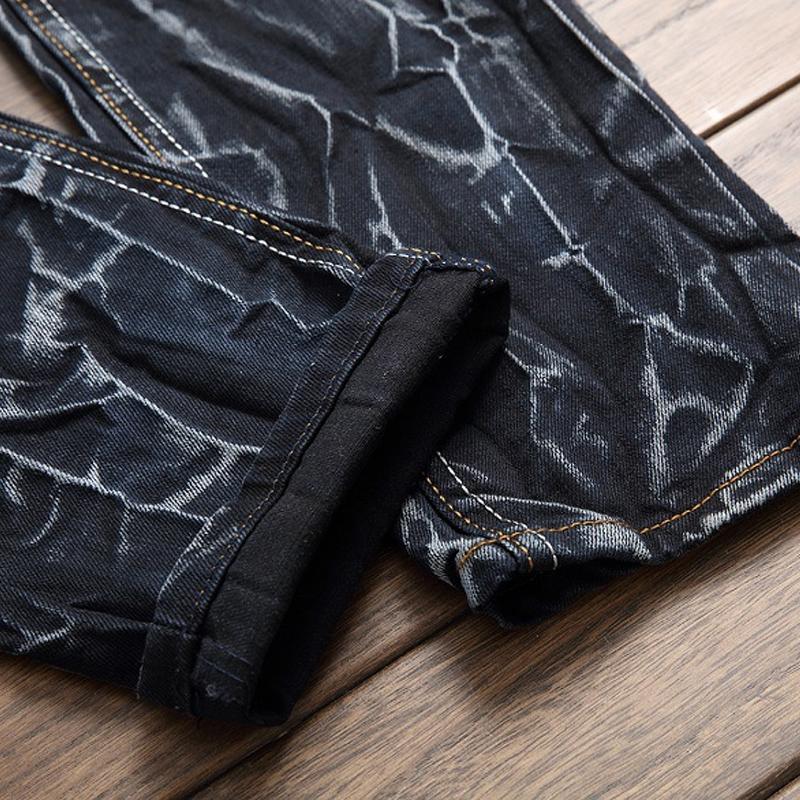 Men's Vintage Ripped Distressed Straight Jeans