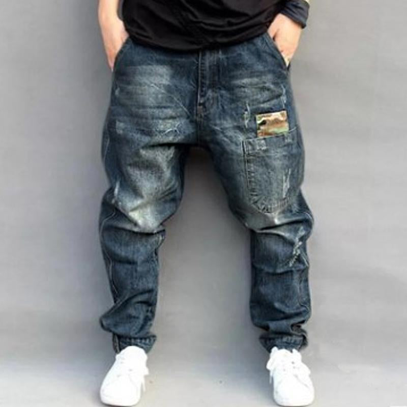 Men's Vintage Loose Multi Pocket Jeans