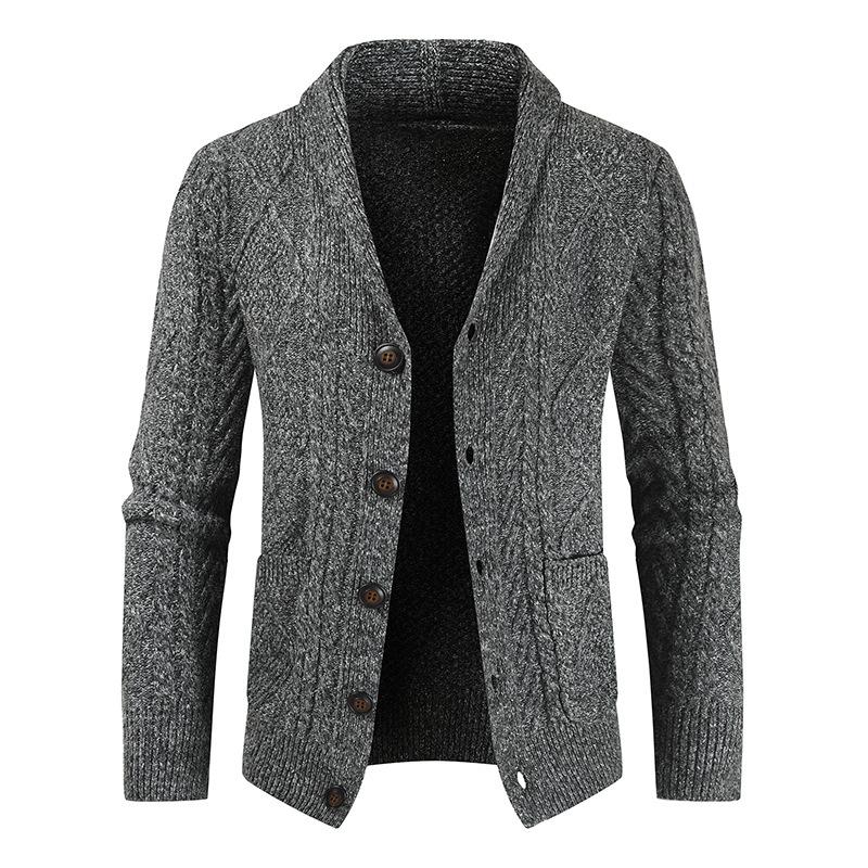 Men's Vintage Jacquard Thick Knit Cardigan