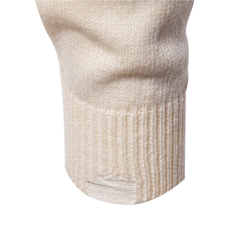 Men's Fashion 3D Rice Ear Jacquard Round Neck Pullover Knitted Sweater