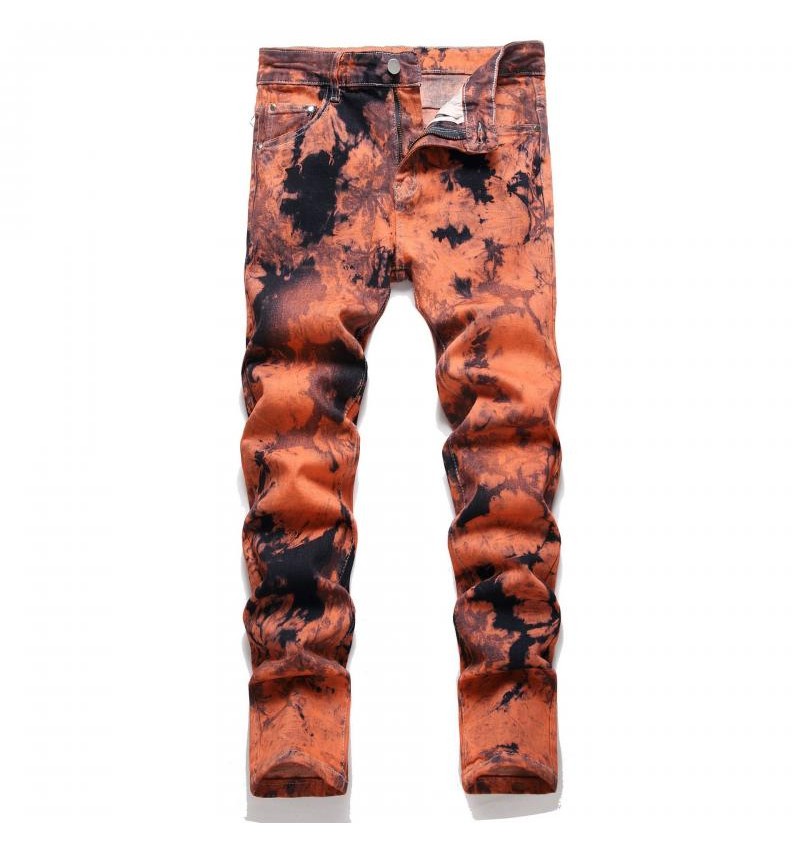 Men's Fashion Street Graffiti Slim Fit Jeans