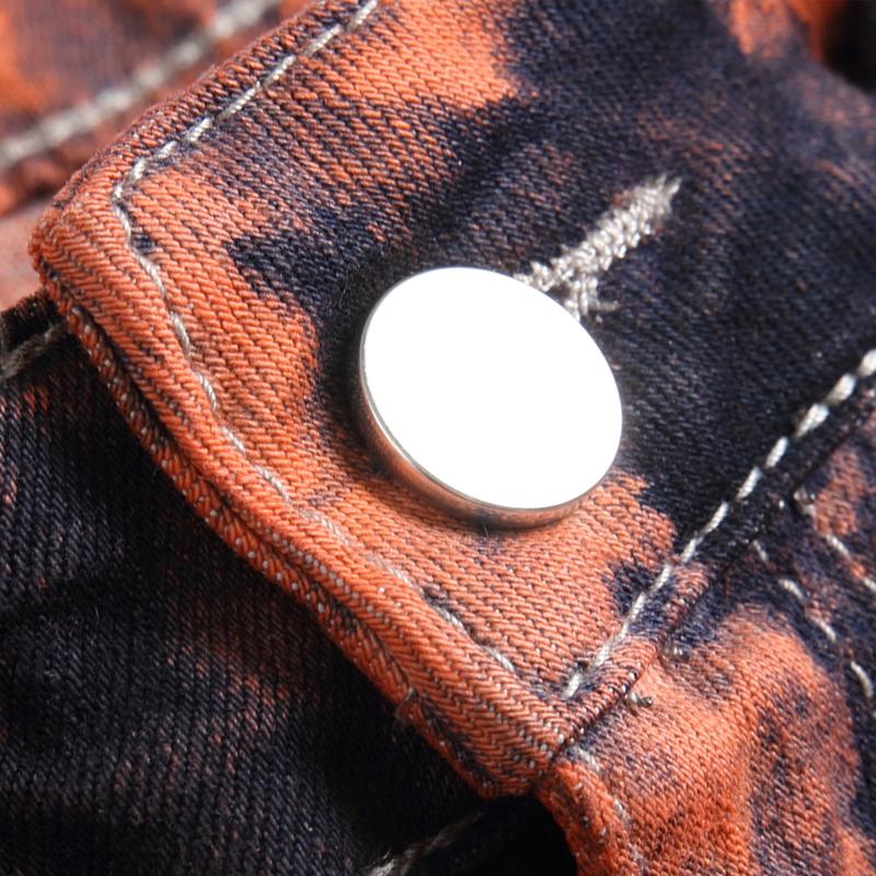 Men's Fashion Street Graffiti Slim Fit Jeans