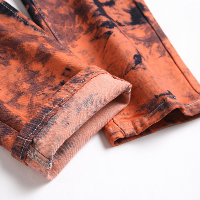 Men's Fashion Street Graffiti Slim Fit Jeans