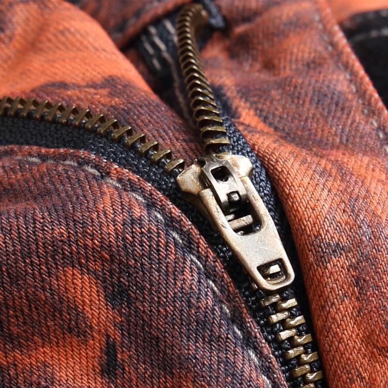Men's Fashion Street Graffiti Slim Fit Jeans